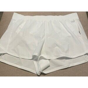 Calia Swift Performance Running Shorts XL Pure White NWT